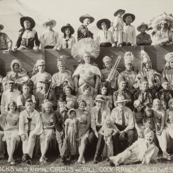 Bostocks Wild Animal Circus Bill Cody Ranch Wild West 1932 Picture on Mouse Pad Classic Photos