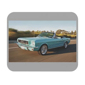 Car 1964 Mustang Convertible Mouse Pad - Perfect for Car Lovers, Gamers, Work Desk Accessories, Father&#39;s Day Gift, Home Office Décor