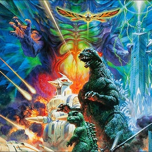 Mouse Pad GODZILLA & the Little One&#39;s Original Japanese Monster Art on Mouse Pad Computer Desktop Supplies