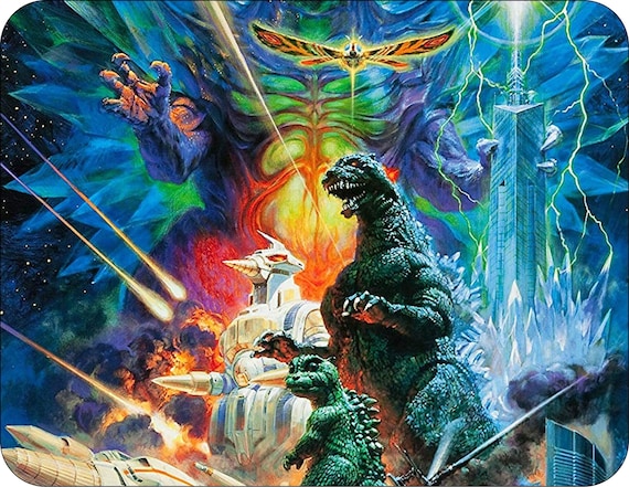 Mouse Pad GODZILLA & the Little One's Original Japanese Monster