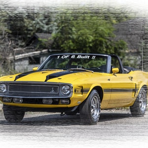 Car Mustang Mouse Pad 1970 SHELBY GT500 CONVERTIBLE 428 (Front View) Picture on Mouse Pad