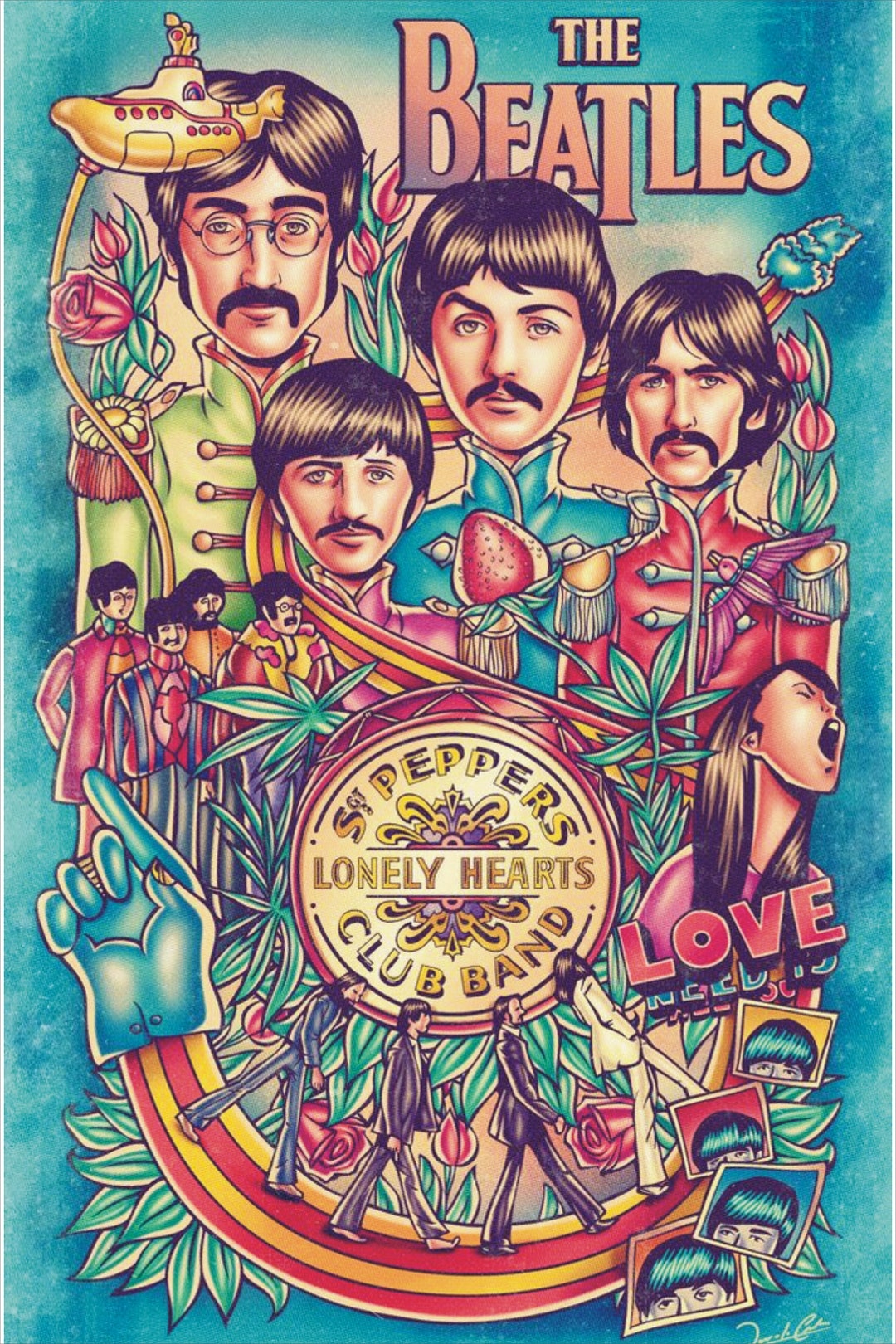 Beatles Poster ❺ The Beatles Title Poster 61x91,5cm | Yourdecoration.com