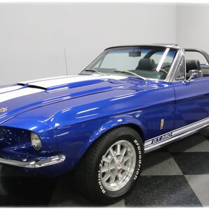 Car Ford Mustang Mouse Pad 1967 Ford Mustang Shelby GT350A Super Convertible Picture on Mouse Pad