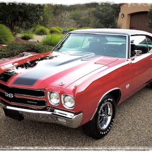 Car Chevy 1970  Chevy Chevelle SS Classic Car Mouse Pad 9.25&quot;x7.75&quot; inches