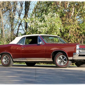 Car Classic Car Mouse Pad - 1967 Pontiac GTO Convertible Beautiful Red