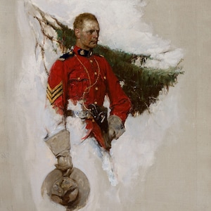 Old West Art -Canadian Royal Police Mounty  Canada&#39;s Finest 12&quot;x18&quot; Color PRINT