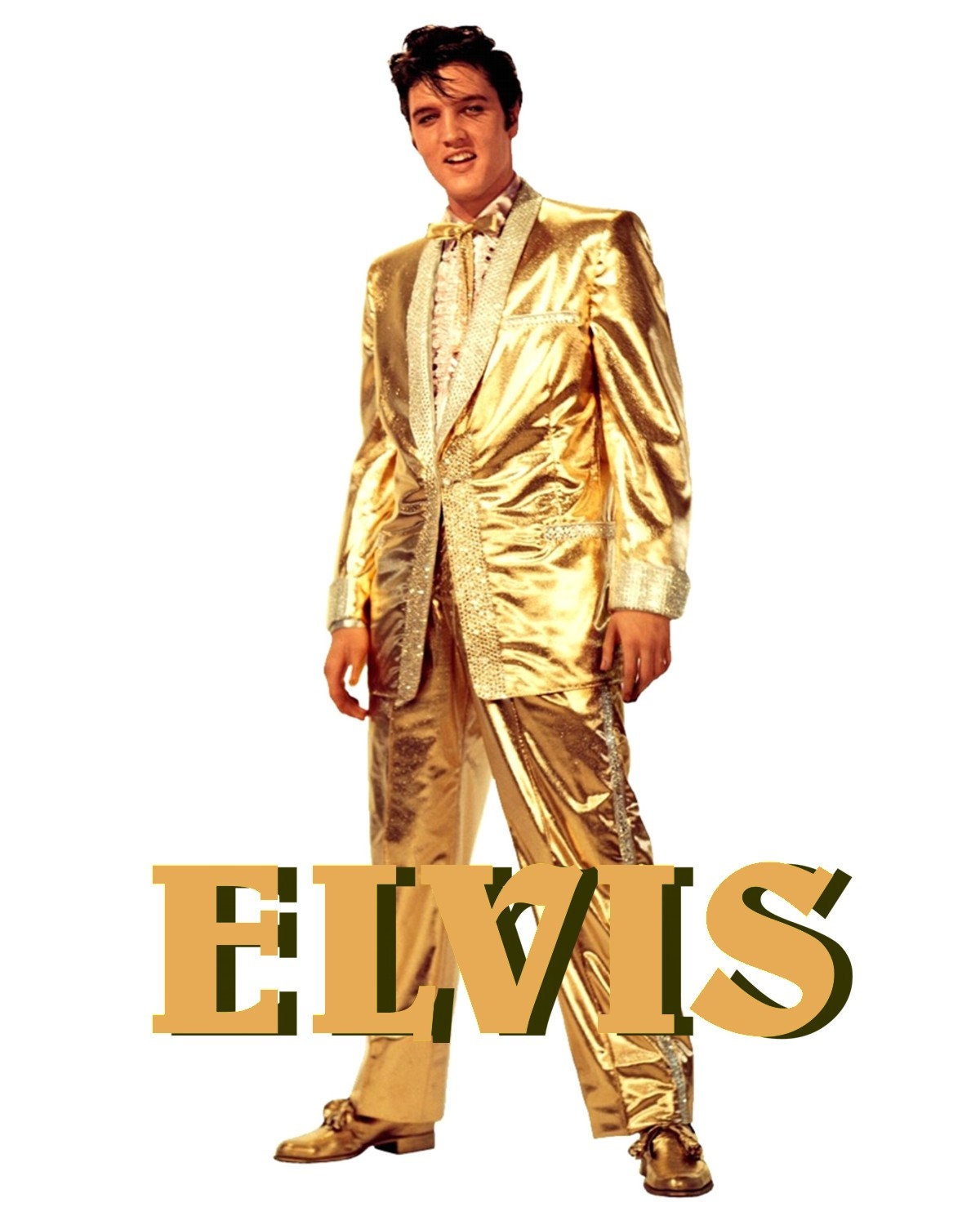 Mouse Pad Elvis in His Gold Suit Picture on Mouse Pad Computer