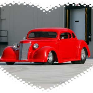 Car Chevy Mouse Pad 1937  Chevy Red Coupe Custom Car picture on Mouse Pad
