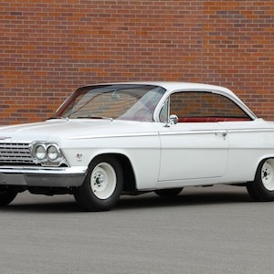 Car Chevy Mouse Pad 1962  Chevy Impala SS 409 White Beauty Custom Car picture on Mouse Pad