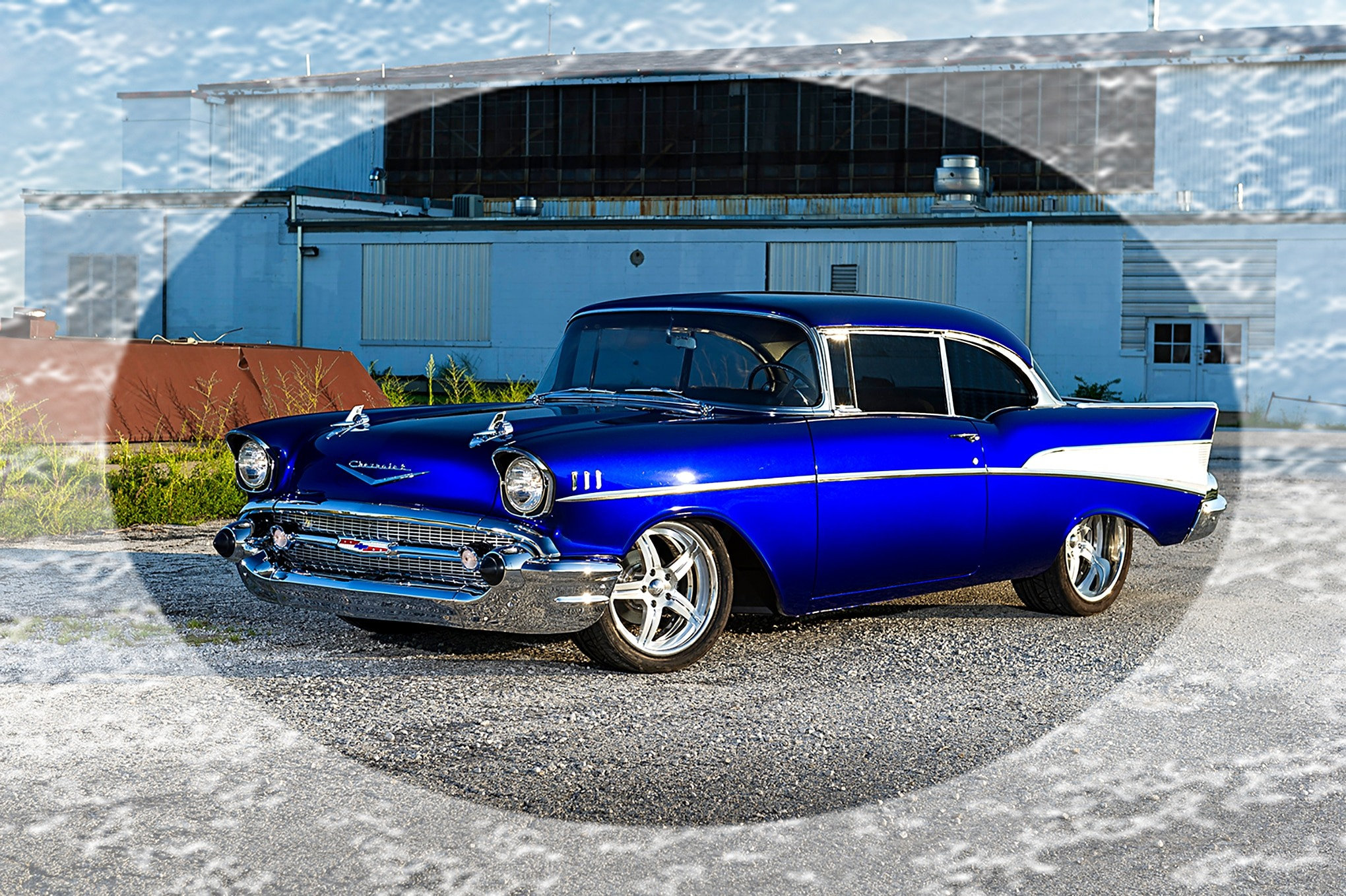 t*2様 1957シボレーベルエア　　　　　　　　　　　　　　　　リアセンターバ 車 シボレー 1957 シボレー ベルエア ハードトップ カスタム ブルー