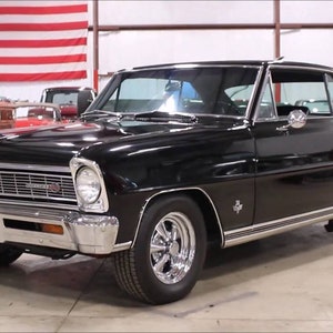 Car Chevy 1966  Chevy Nova SS Black Beauty Classic Custom Car Mouse Pad