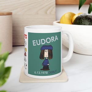 Peanuts Character Endora Ceramic Mug, Fun Gift for Coffee Lovers, Cartoon Mug for Kids, Nostalgic Gift for Birthdays, Peanuts Collectible