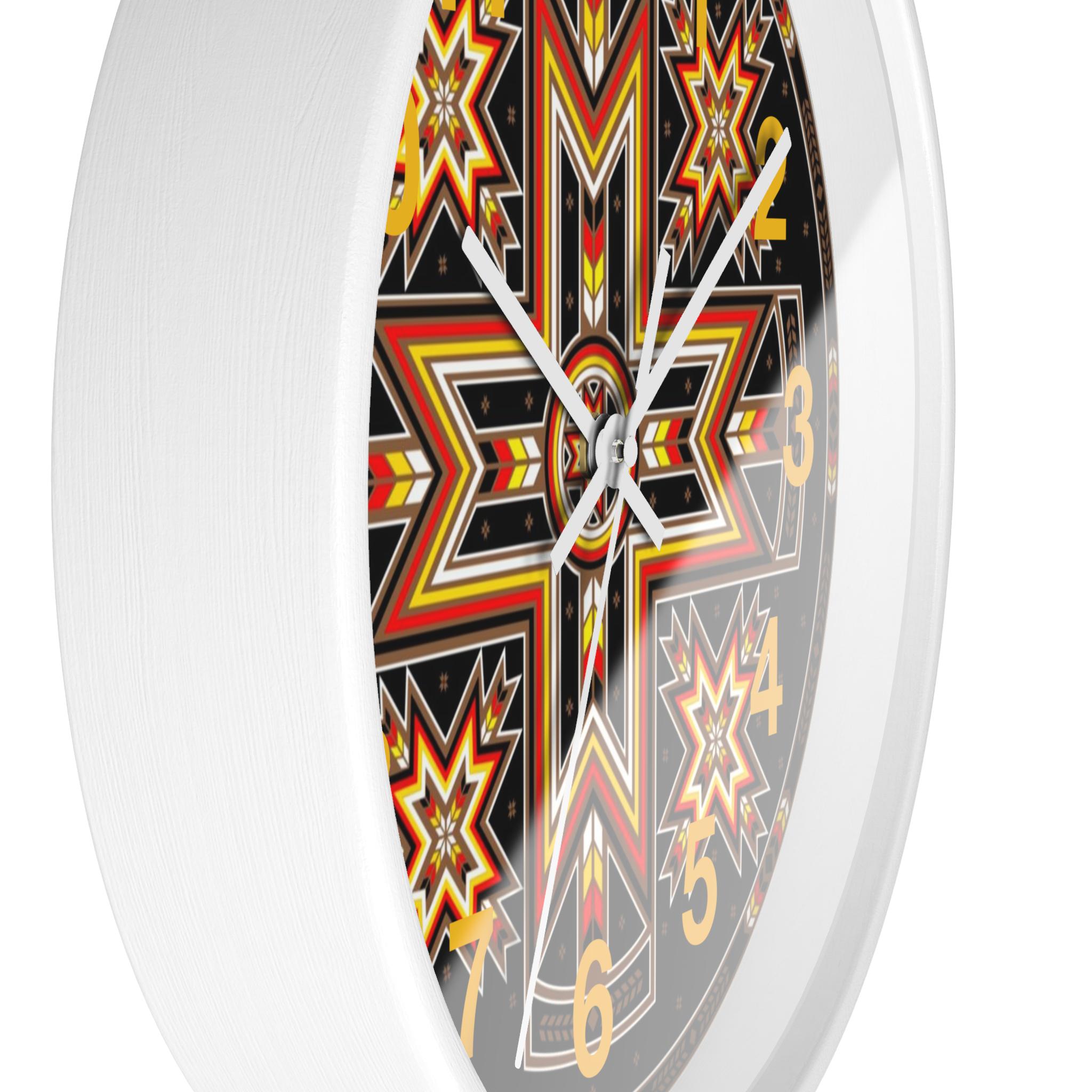 ネイティブアメリカン風デザインの壁掛け時計、ボヘミアン風装飾、自宅