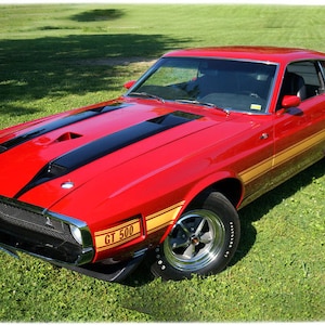 Car Mustang Mouse Pad 1970 SHELBY GT500 FASTBACK red Picture on Mouse Pad