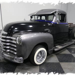 1953 Five Window Chevy 3100 Pickup Truck Custom Classic Car 12" x 18" inch Lusterous Picture