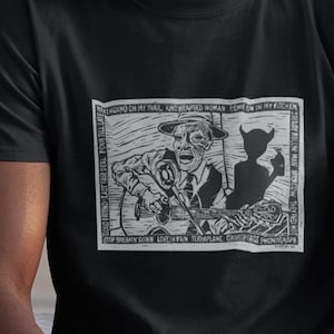 Robert Johnson Linocut Print Unisex Jersey Tee, King of the Delta Blues,