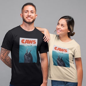 CAWS Crow Jaws Poster Parody Unisex T-Shirt, Funny Raven Shirt