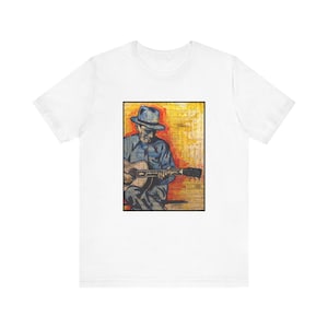 Jimmie Rodgers Portrait Art Men&#39;s Cotton Crew Tee