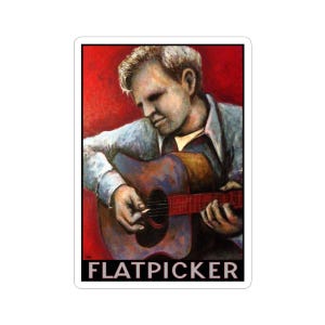 Stickers Doc Watson, musique WNC, art bluegrass, art de la musique folk américaine, légende country, gospel, portrait de musicien