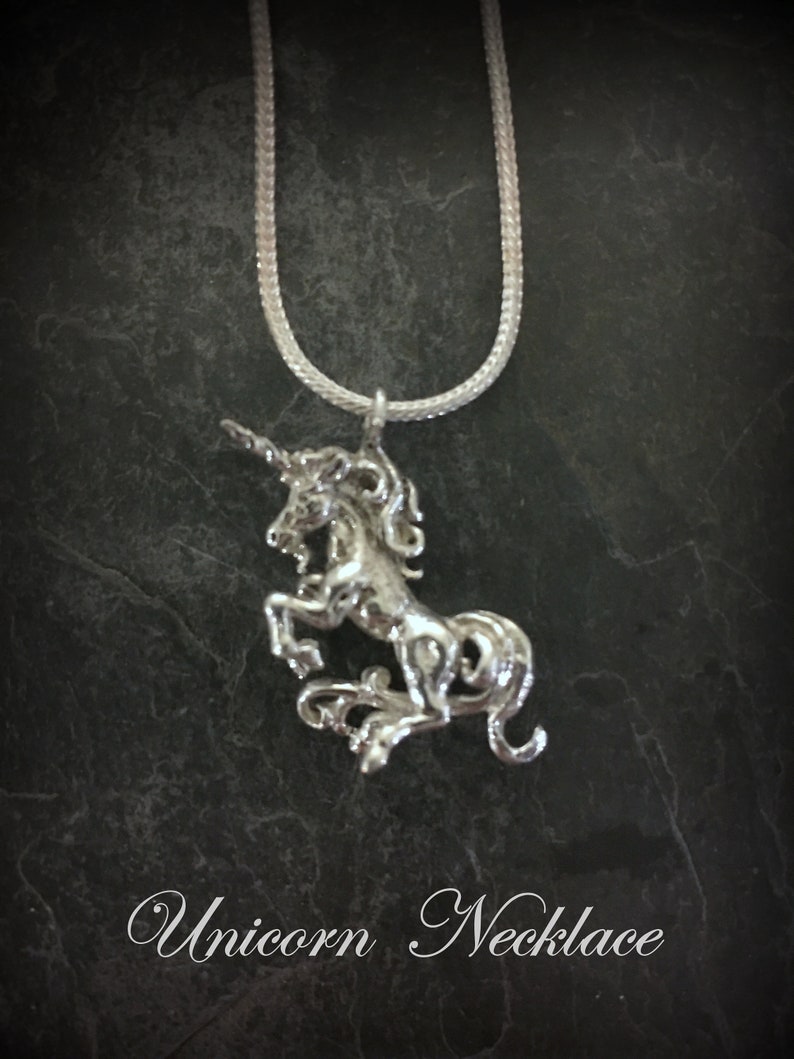 Sterling Silver Unicorn Necklace image 9
