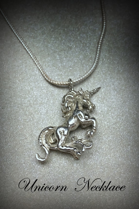 Sterling Silver Unicorn Necklace - image 8