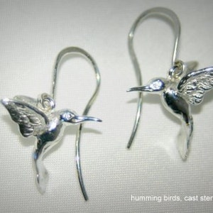 Sterling Silver Hummingbird Earrings