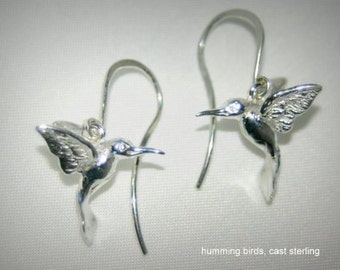 Sterling Silver Hummingbird Earrings