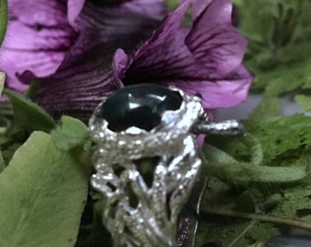 Turtle Ring with Bloodstone