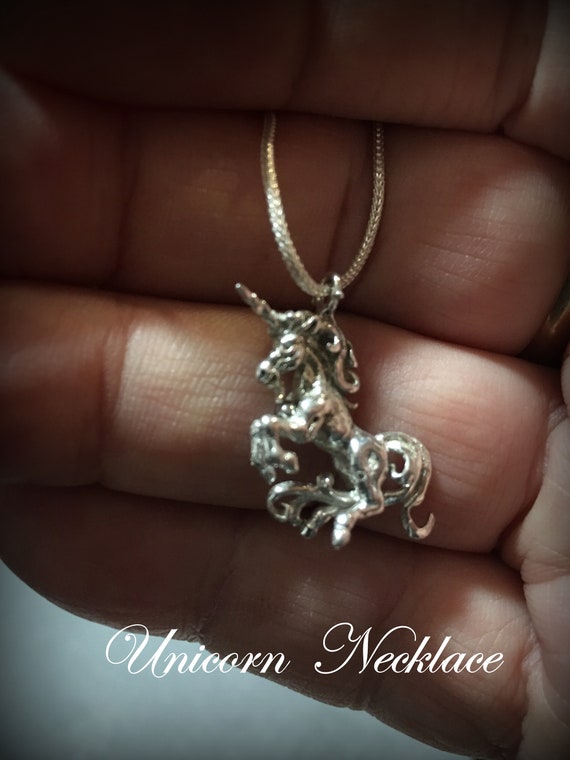 Sterling Silver Unicorn Necklace - image 7