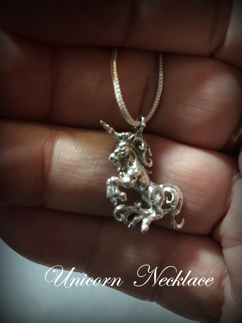 Sterling Silver Unicorn Necklace image 7