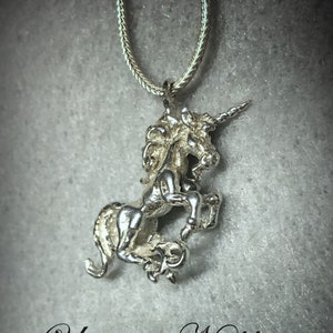 Sterling Silver Unicorn Necklace image 4