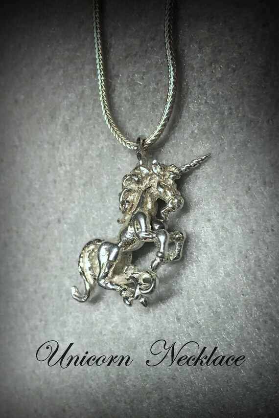 Sterling Silver Unicorn Necklace - image 4