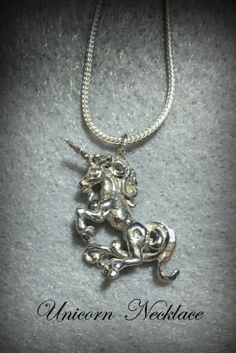 Sterling Silver Unicorn Necklace image 5