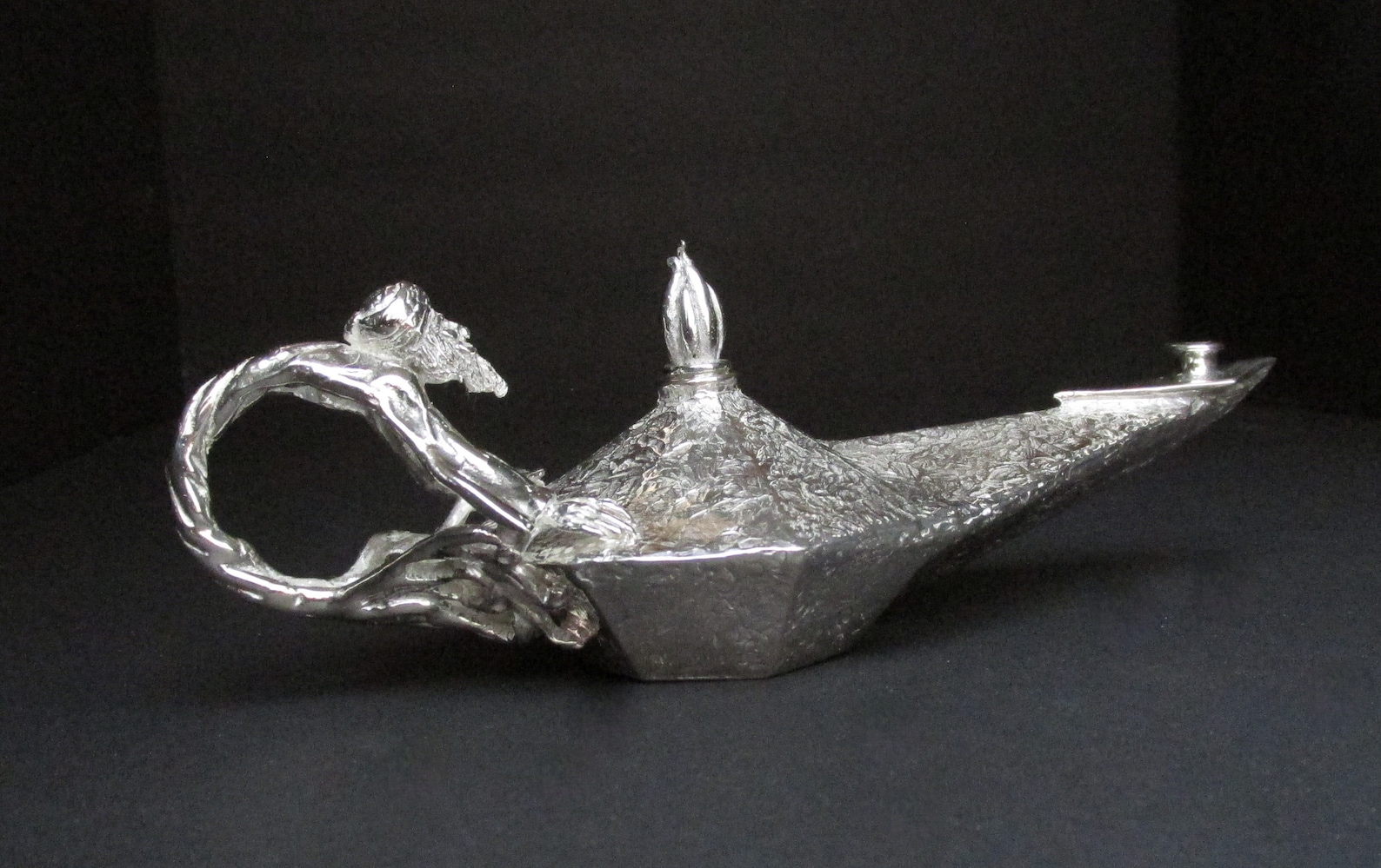 Lampe à huile argentée avec une poignée de Gini - Etsy France