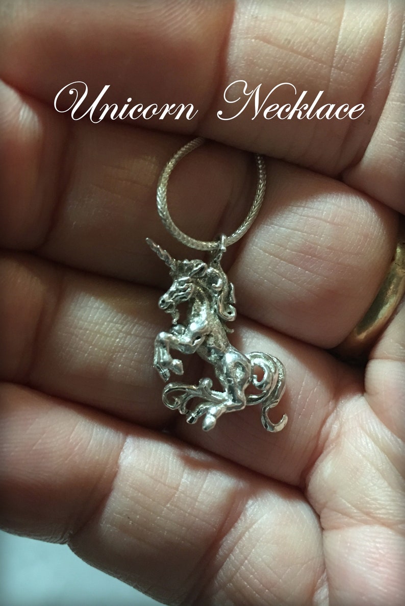 Sterling Silver Unicorn Necklace image 10