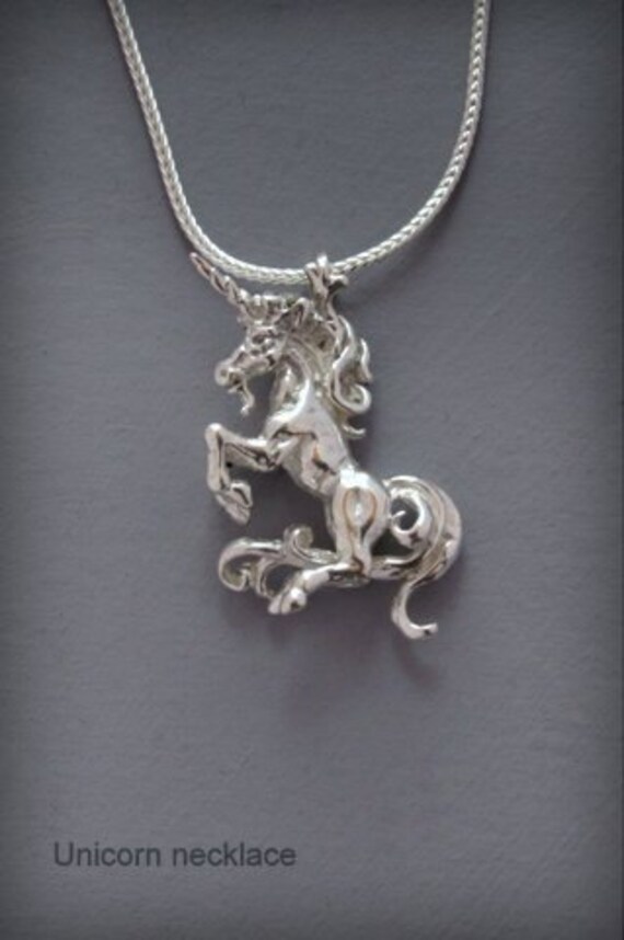 Sterling Silver Unicorn Necklace - image 2