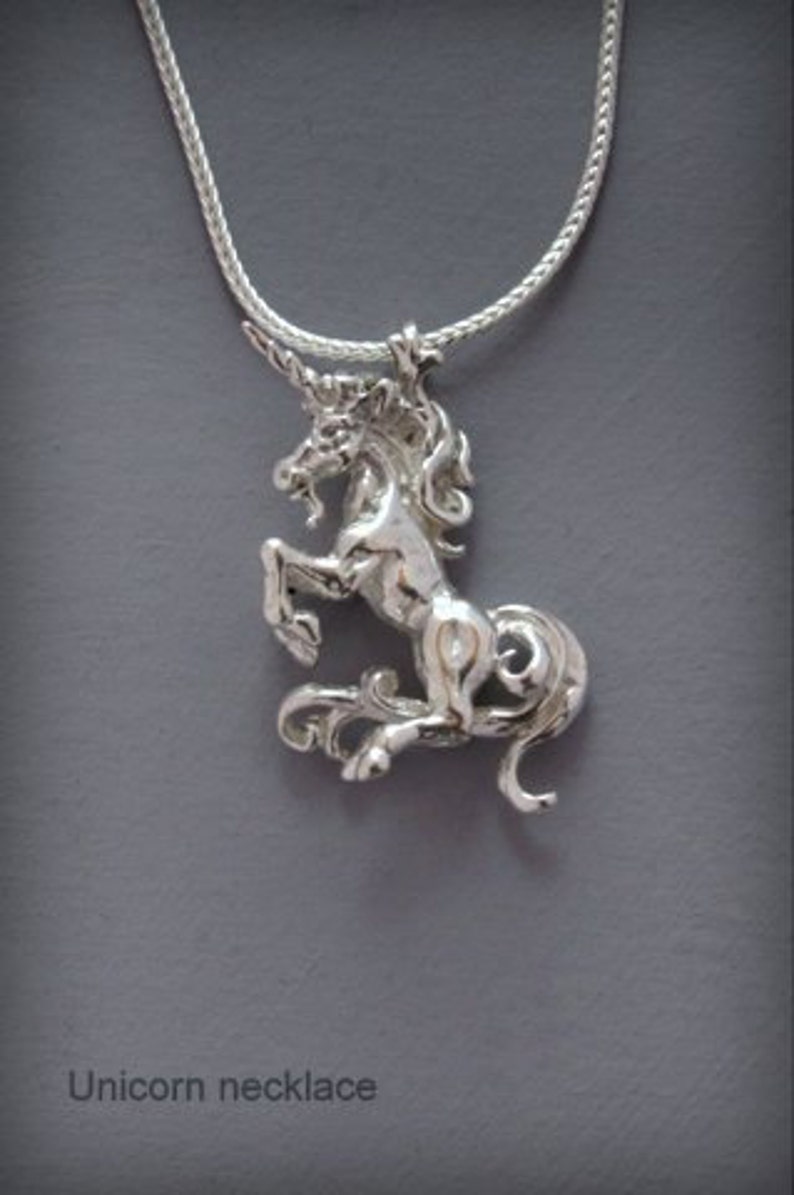 Sterling Silver Unicorn Necklace 画像 2