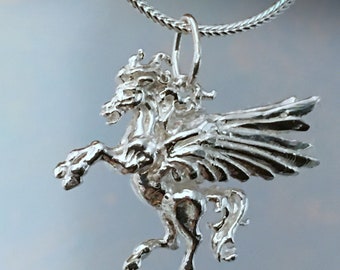 Silver Pegasus Necklace