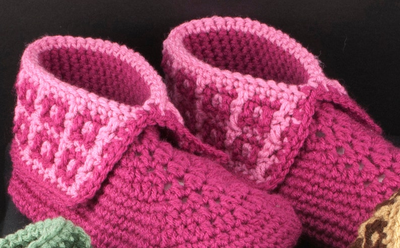 Family Slippers for men, women and teens: Crochet Slippers Pattern, PDF download image 2