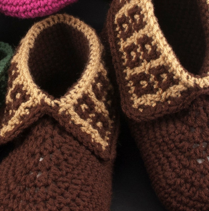 Family Slippers for men, women and teens: Crochet Slippers Pattern, PDF download image 3