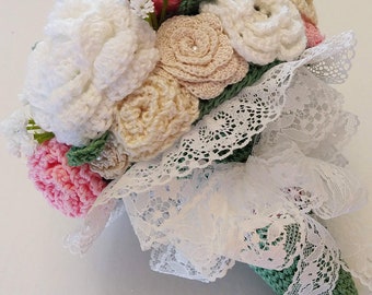 Bridal Bouquet & Boutonniere: Crochet Bouquet Pattern, PDF download