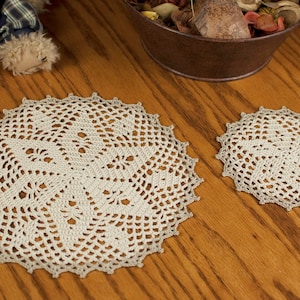 Star Doily and Coaster: Crochet Doily Pattern, PDF download