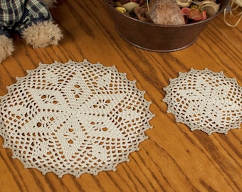 Star Doily and Coaster: Crochet Doily Pattern, PDF download