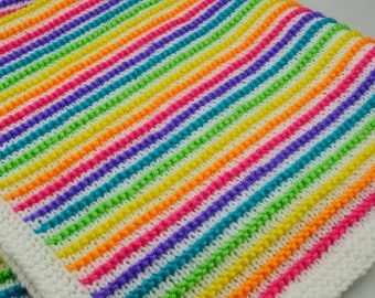 Sassy Stripes Baby Blanket: Knit Baby Blanket Pattern, PDF download