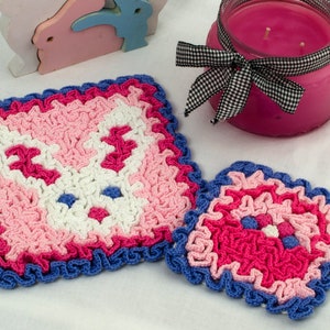 6 Wiggly Crochet Hot Pads & Coasters: Crochet Hot Pad Pattern, PDF download image 7