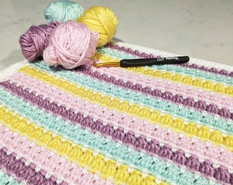 Easy Clusters Baby Blanket: Crochet Baby Blanket Pattern, PDF download