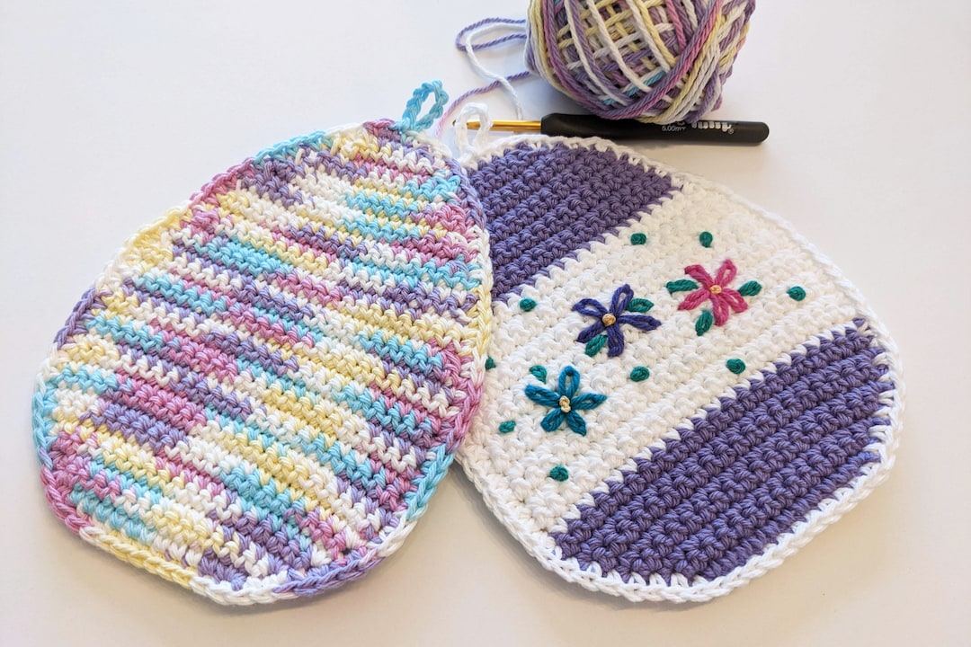 Easter Egg Potholder: Crochet Potholder Pattern, PDF Download