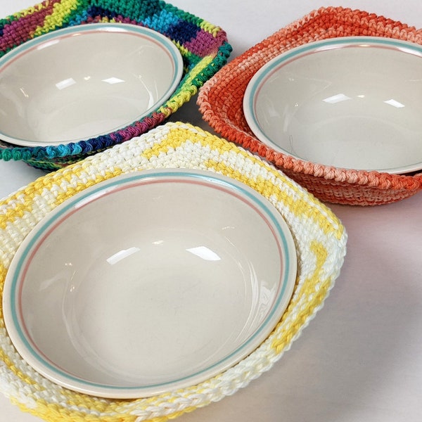 Microwave Bowl Cozy: Crochet Pattern, PDF download