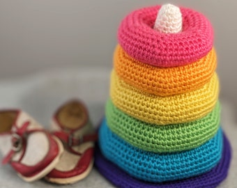 Stacking Baby Rings: Crochet Baby Toy Pattern, PDF download