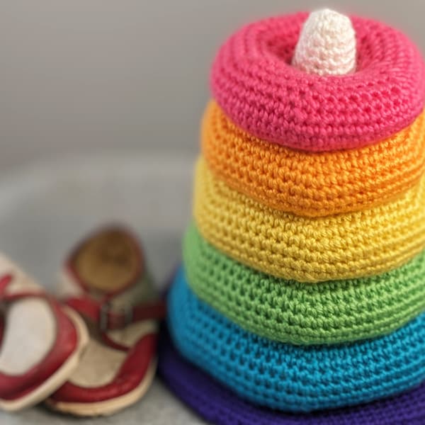 Stacking Baby Rings: Crochet Baby Toy Pattern, PDF download